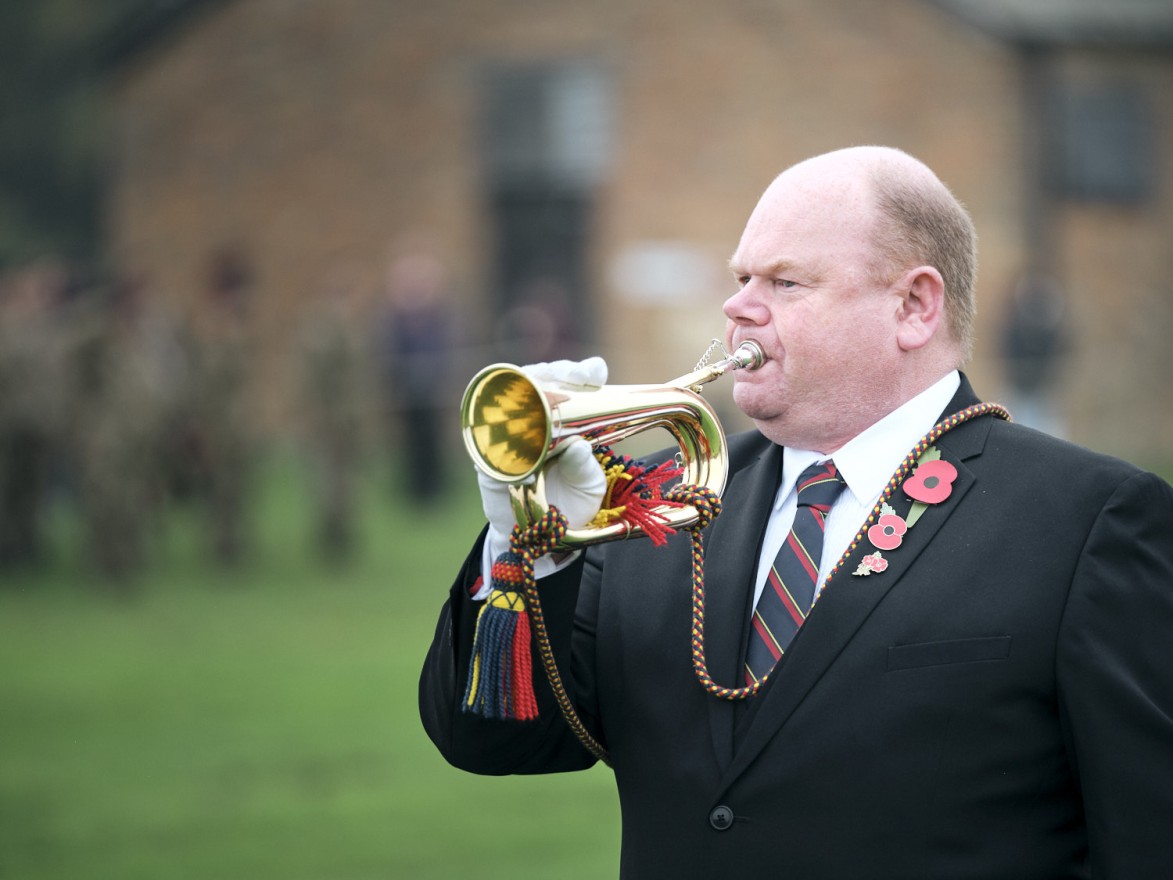 Bugler Barry Nunn will play the Last Post