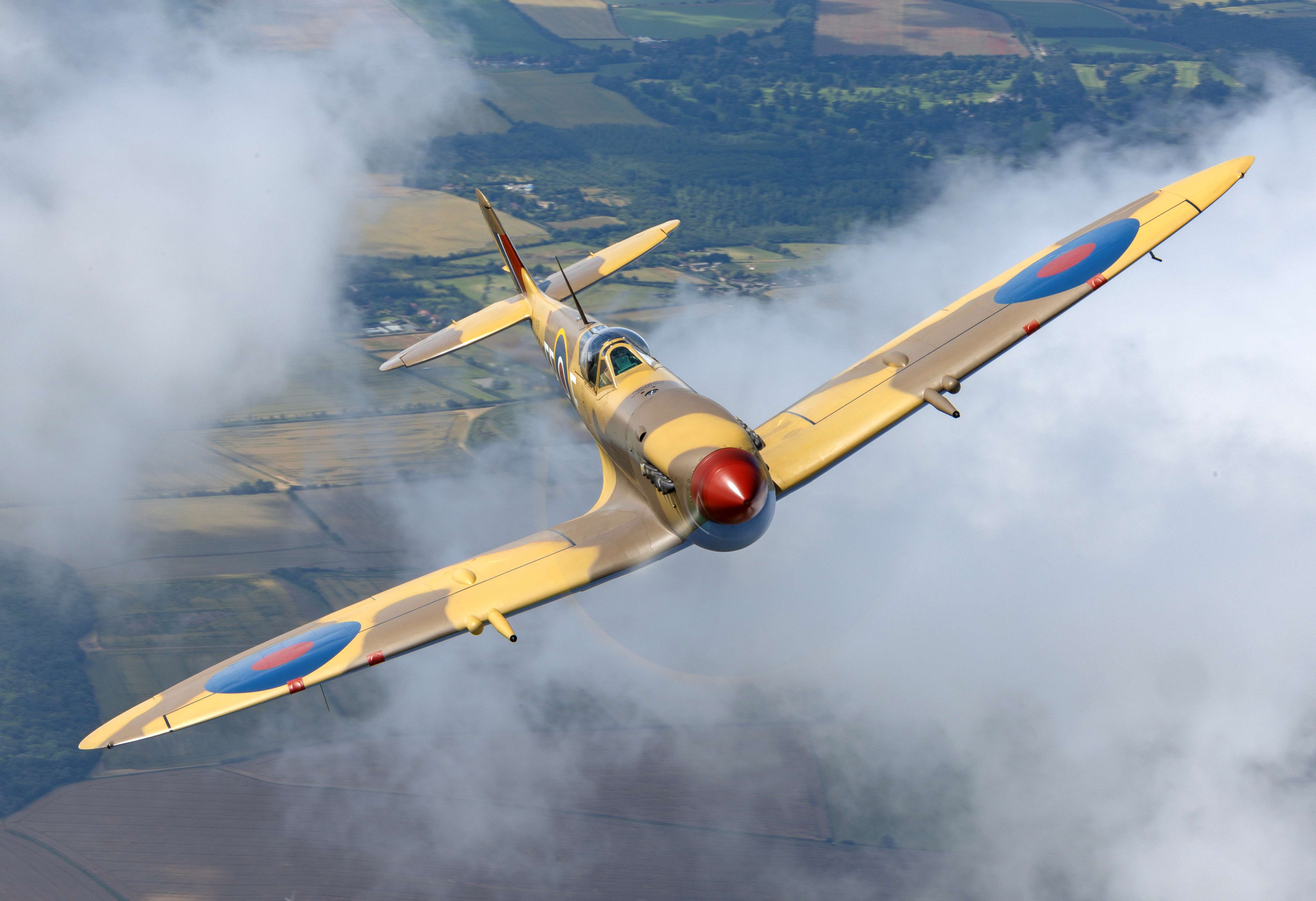 Mk9 camouflage painted Spitfire Photo: D Harbar