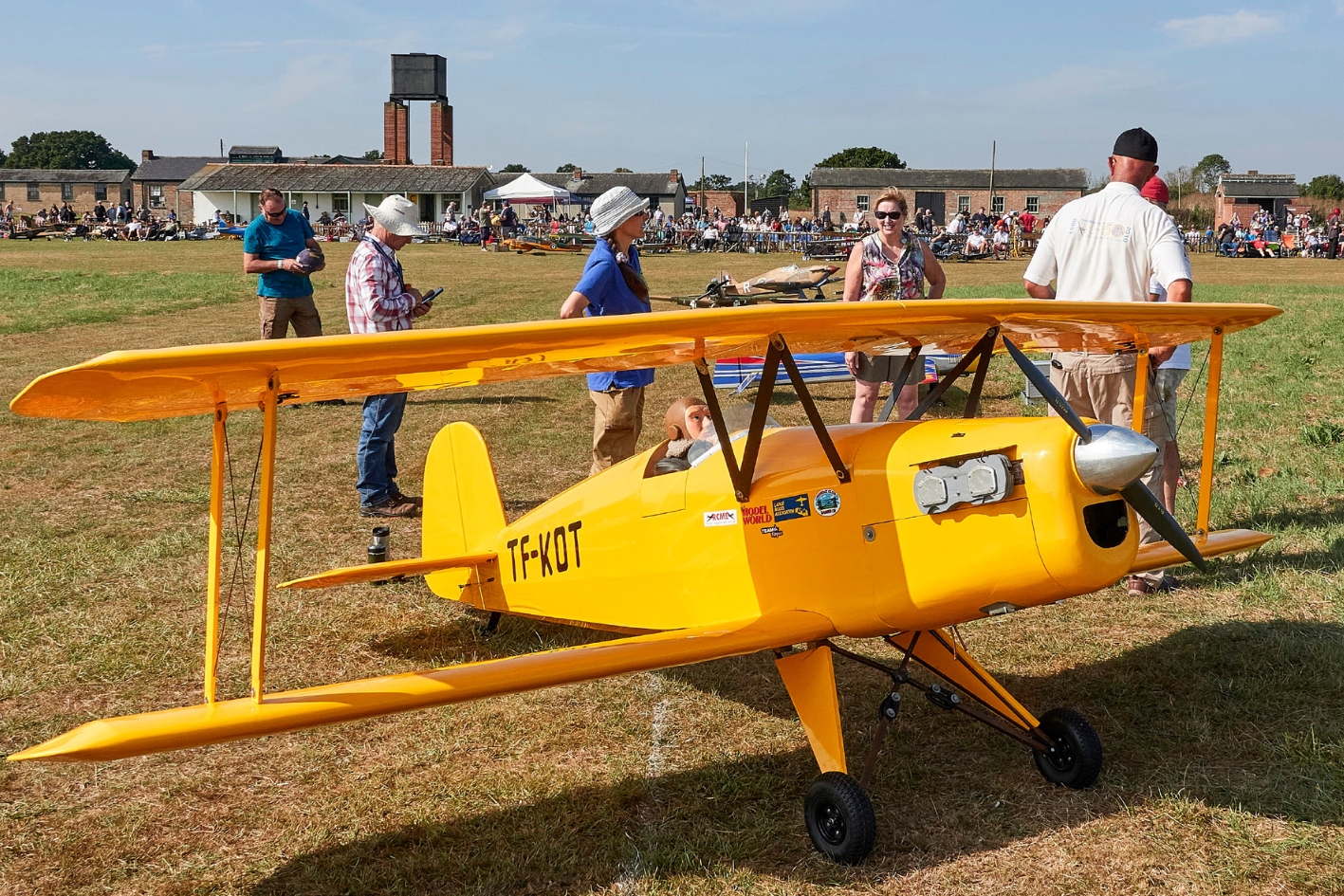 Remote controlled biplane at Stow