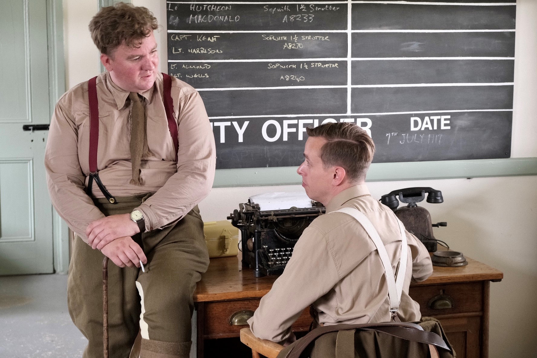 15    June    Living    historians    from    The    Lufberys    recreate    the    Royal    Flying    Corps    era    CREDIT    Kevin    Gribble